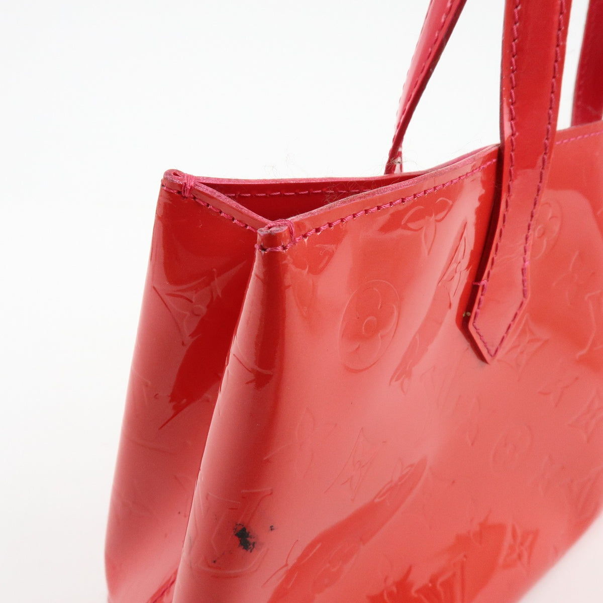 Louis Vuitton Wilshire Monogram Vernis, Pink, Patent Leather, Handbag