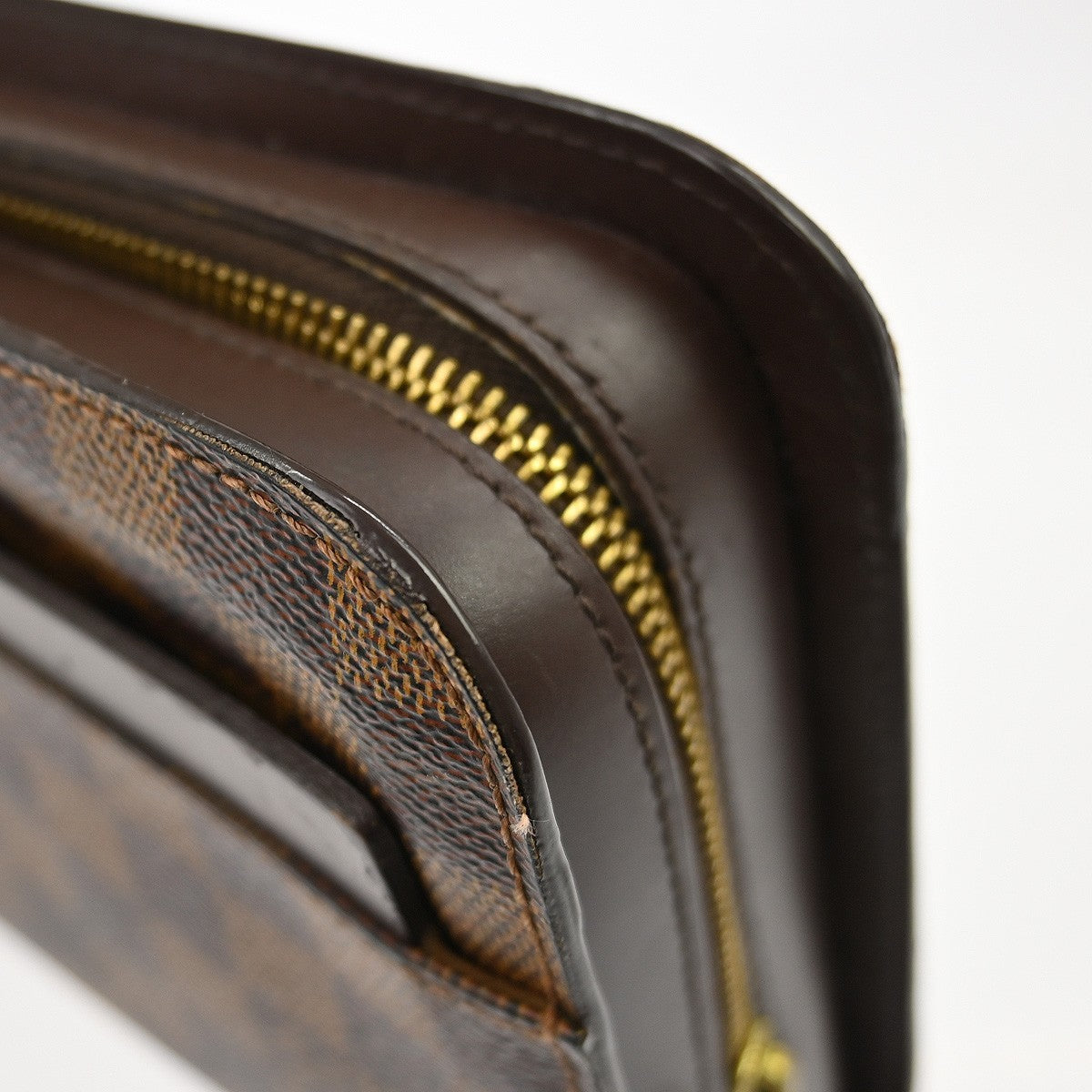 Louis Vuitton Pochette Saint Louis Damier Ebene, Brown, Canvas, Clutch