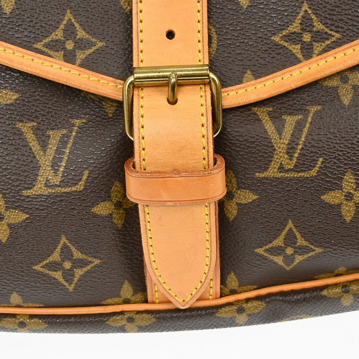 Louis Vuitton Saumur Monogram, Brown, Canvas, Shoulder Bag