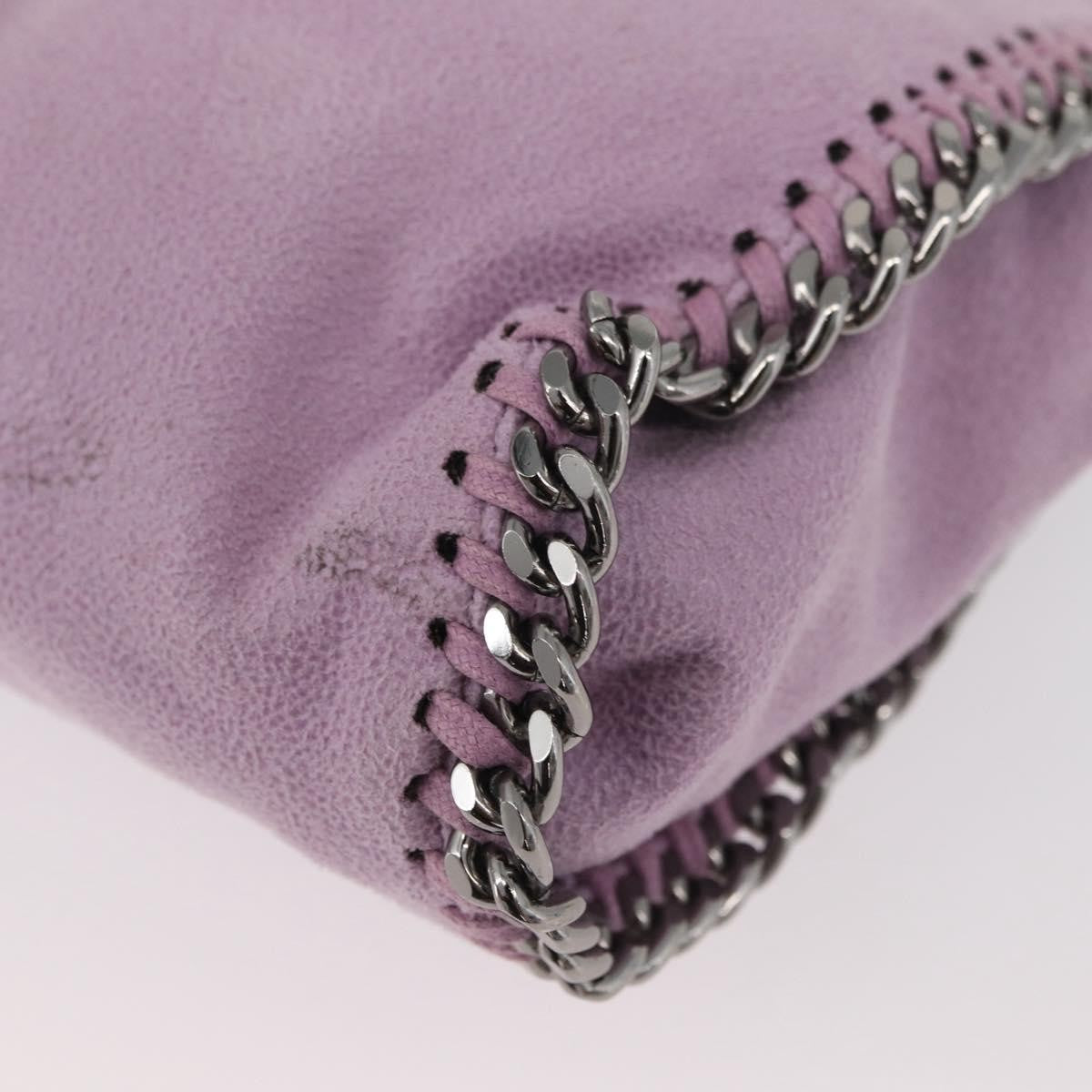 Stella McCartney Falabella Fold Over Shaggy Deer, Pink, Polyester, Crossbody Bag