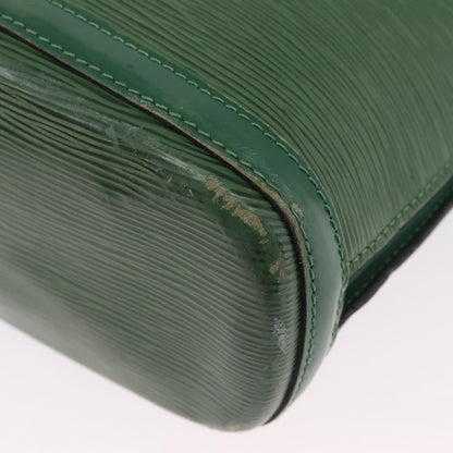 Louis Vuitton Lussac Epi Leather, Green, Leather, Handbag