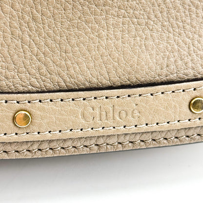 Chloe Nile Crocodile Embossed Leather, Brown, Leather, Crossbody Bag