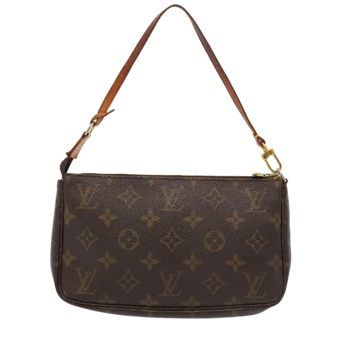 Louis Vuitton Pochette Accessoire, Brown, Canvas, clutch