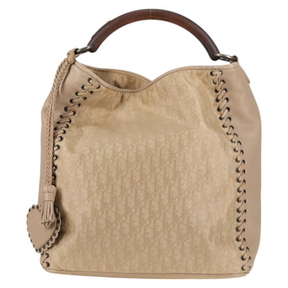Dior Trotter, Beige, Canvas, handbag