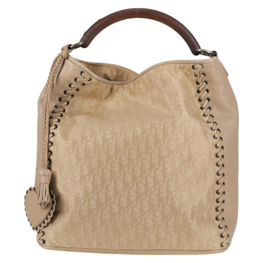 Dior Trotter, Beige, Canvas, handbag