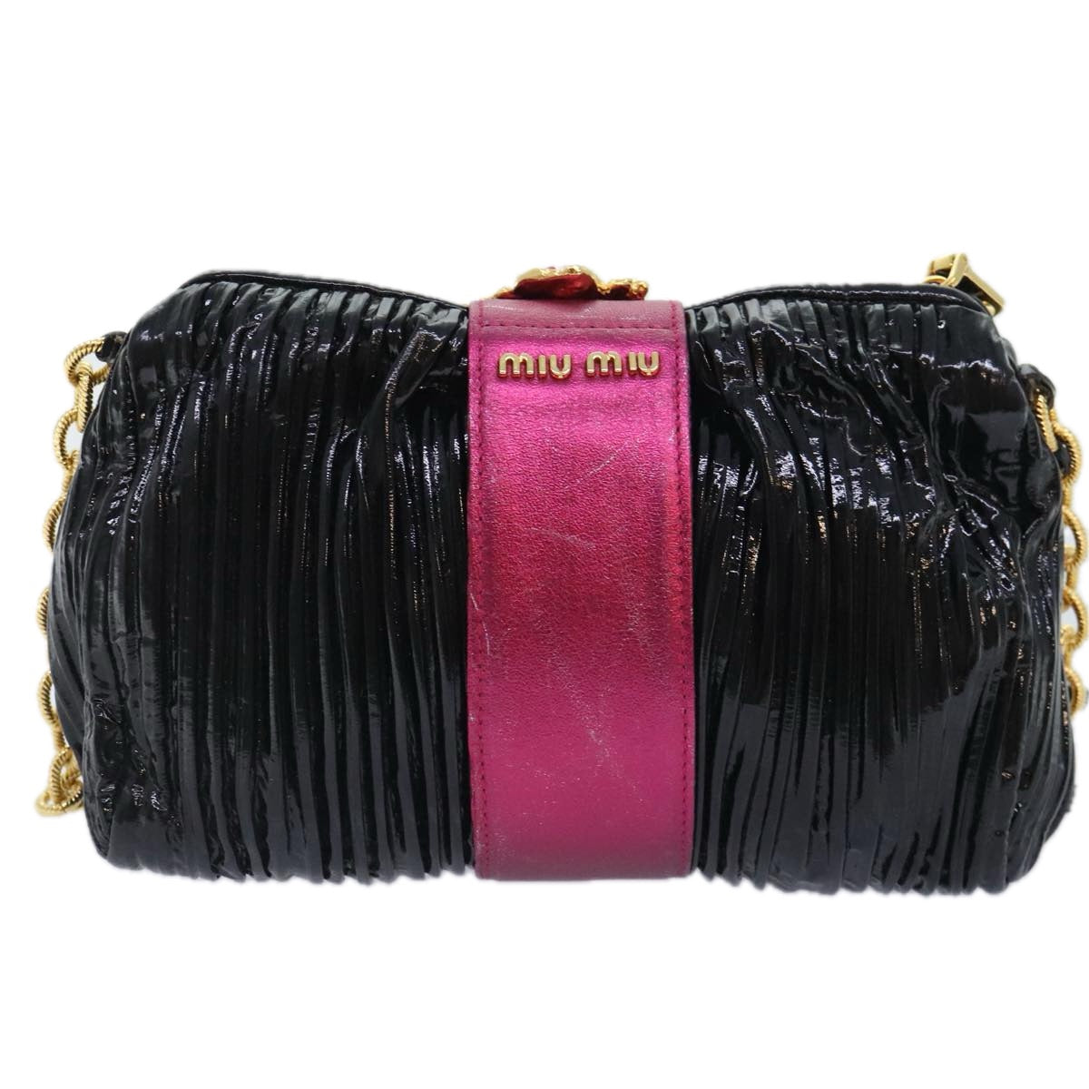 Miu Miu, Black, Leather, shoulder