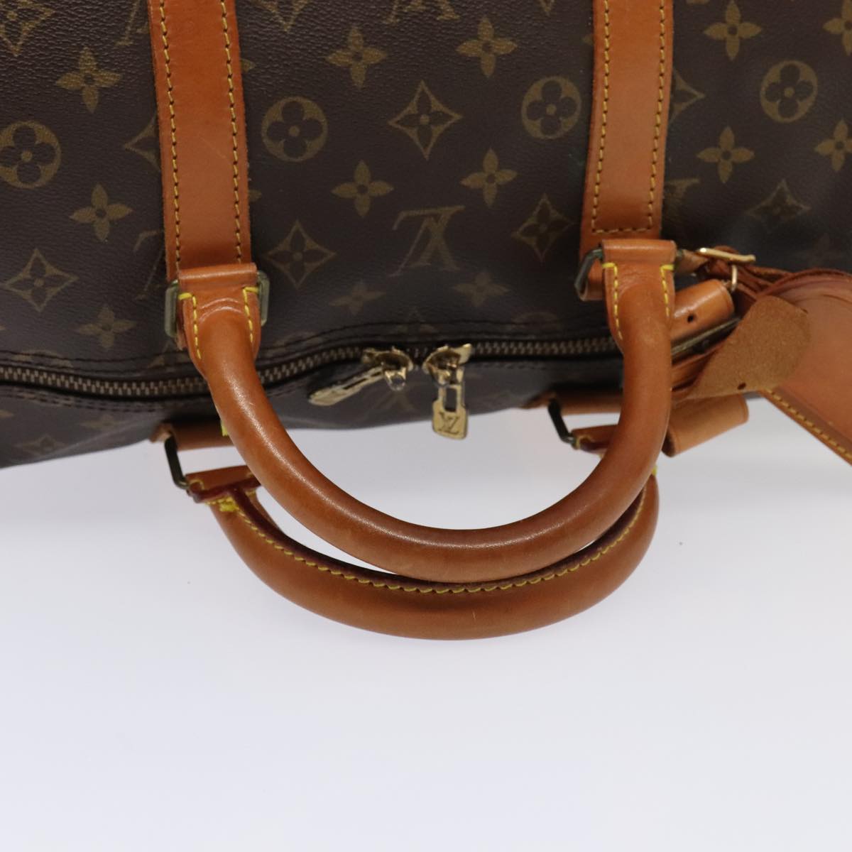 Louis Vuitton Keepall Bandouliere 55, Brown, Canvas, travel