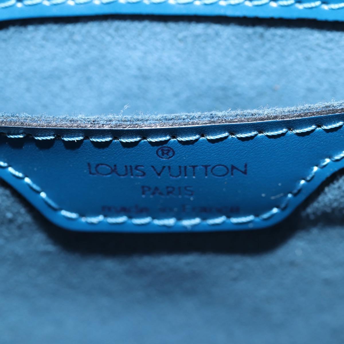 Louis Vuitton Soufflot, Blue, Leather, handbag