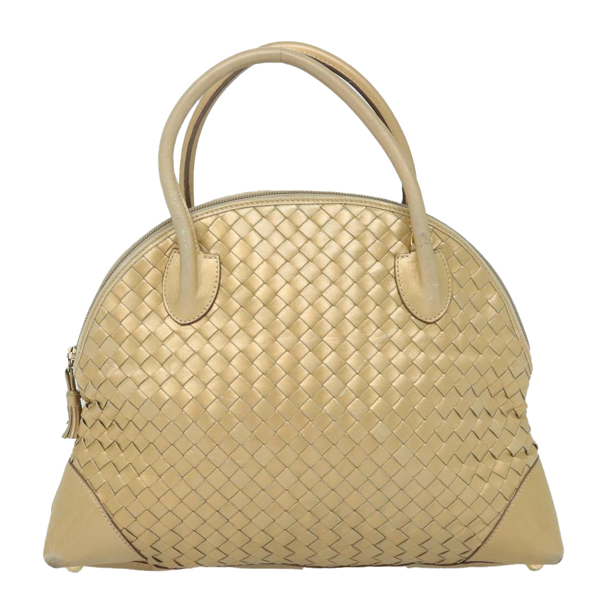 Bottega Veneta Intrecciato, Gold, Leather, handbag