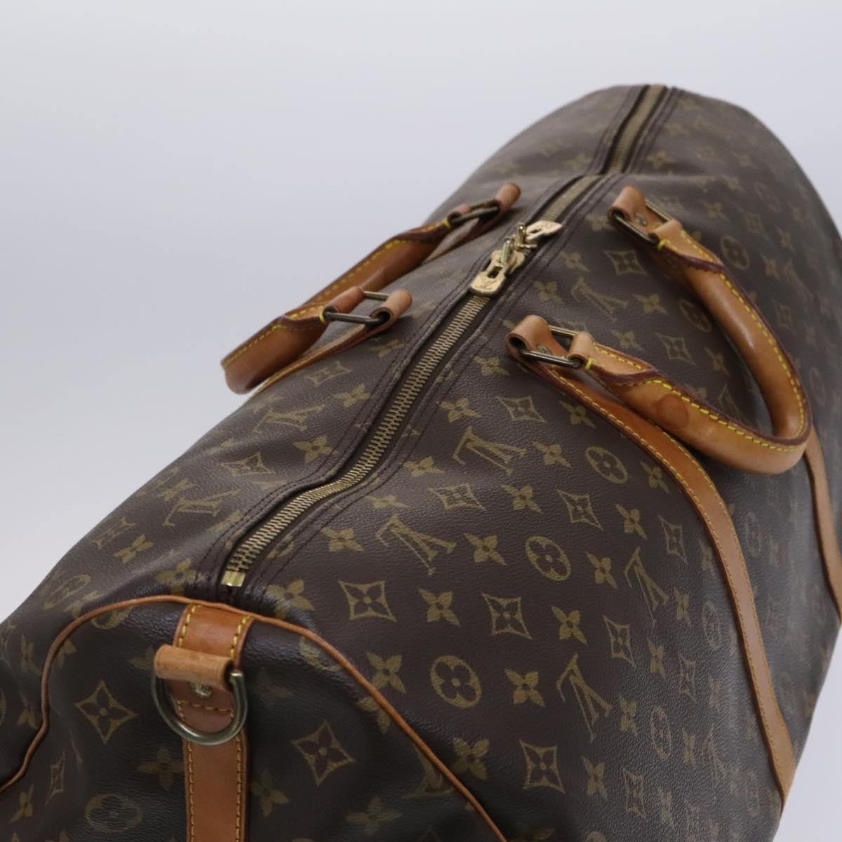 Louis Vuitton Keepall Bandoulière 60, Brown, Canvas, travel