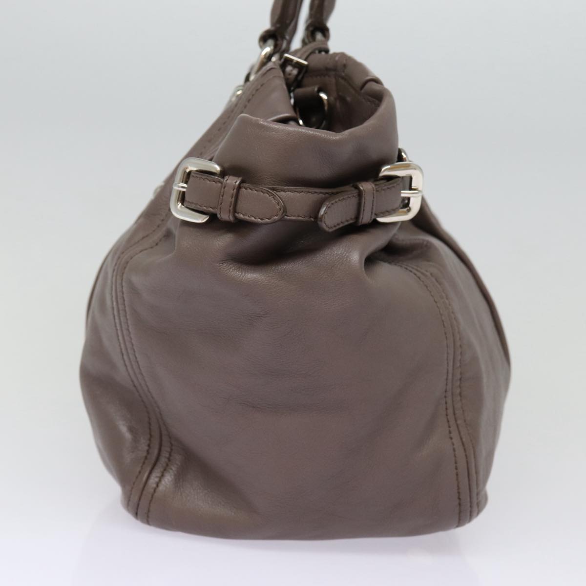 Prada, Grey, Leather, handbag