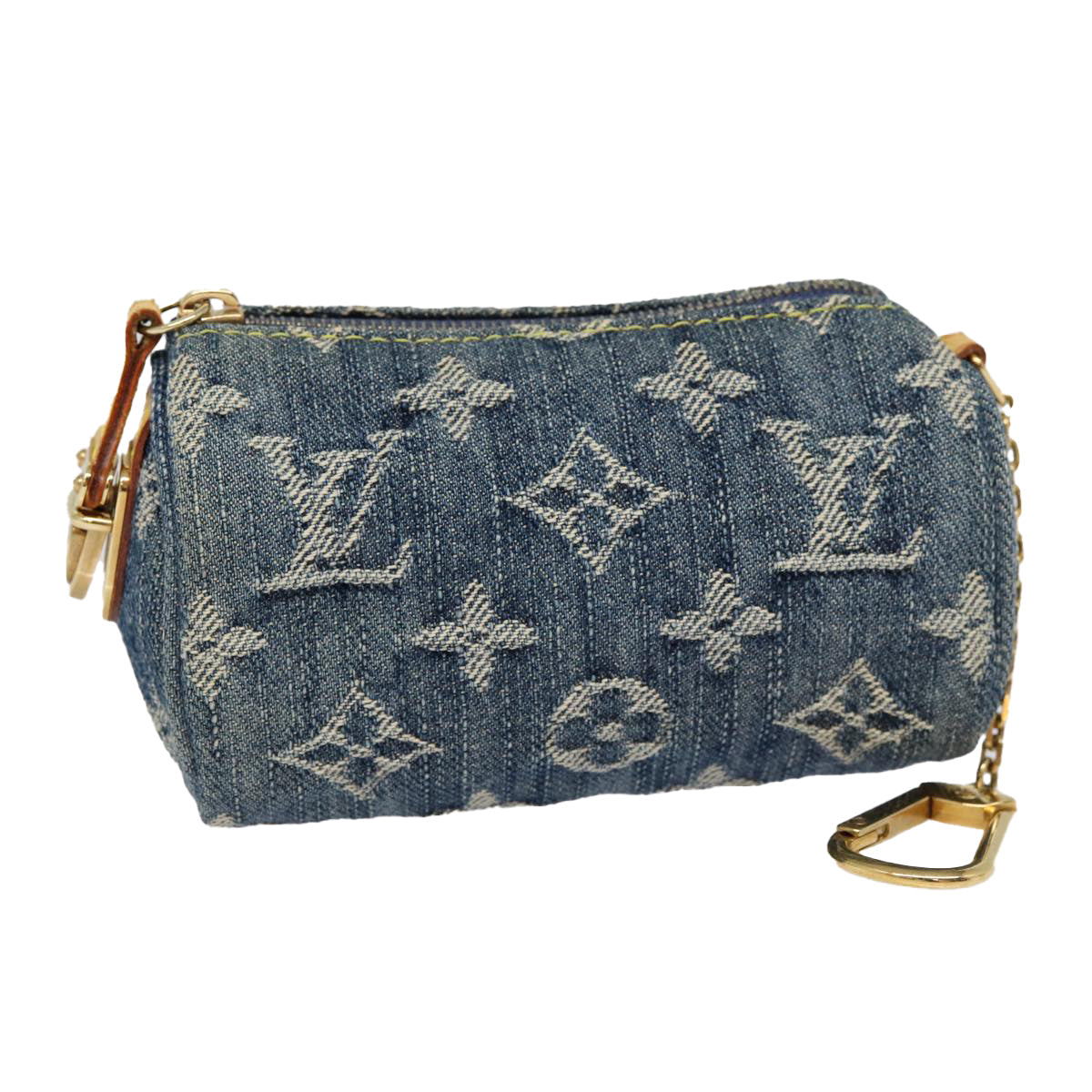 Louis Vuitton Trousse pochette, Blue, Denim - Jeans, wallet