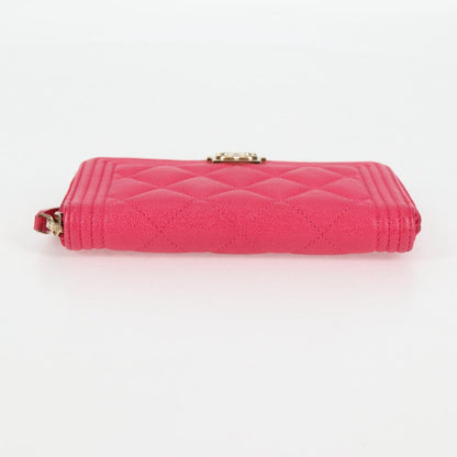 Chanel Boy, Pink, Leather, wallet