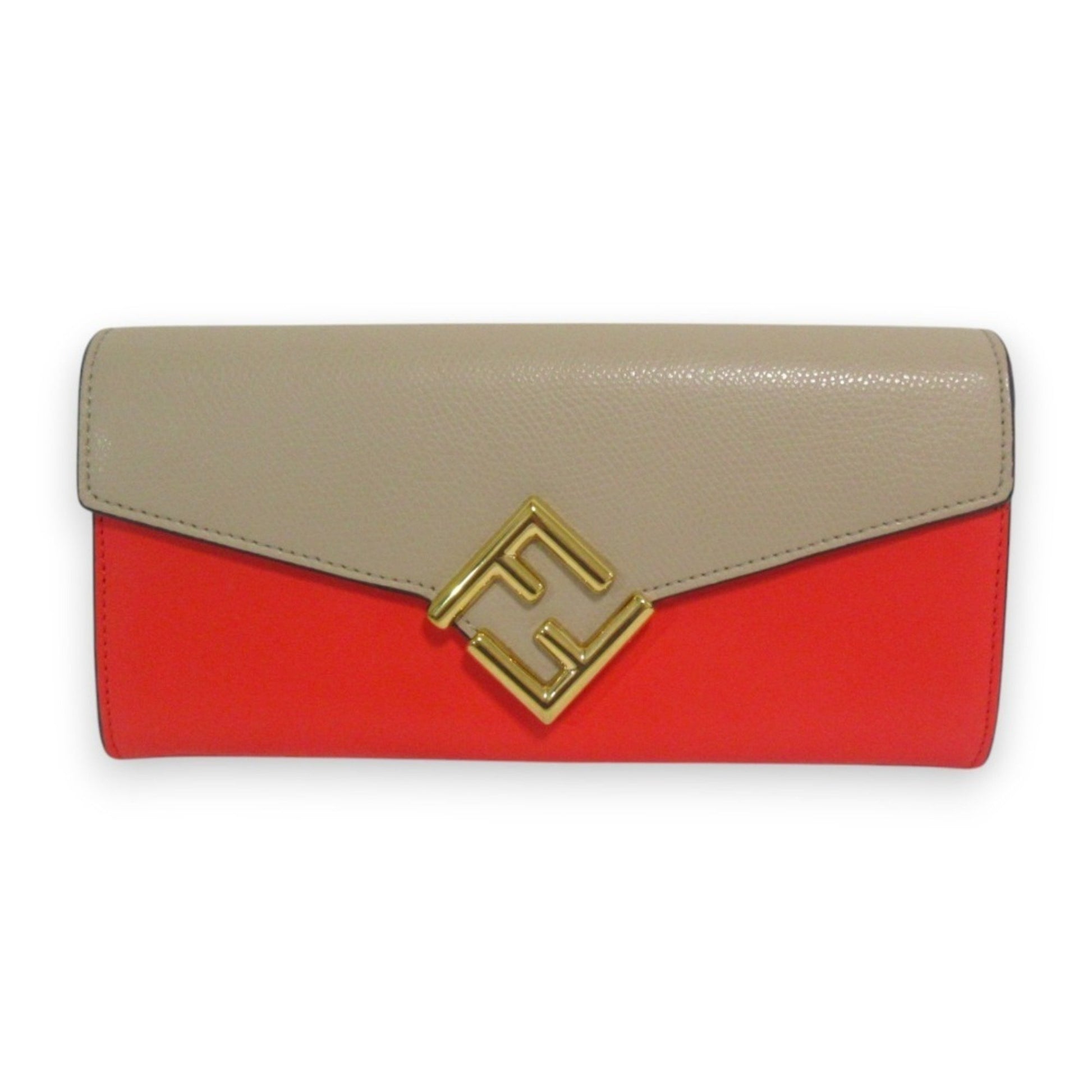 Fendi FF, Red, Leather, wallet