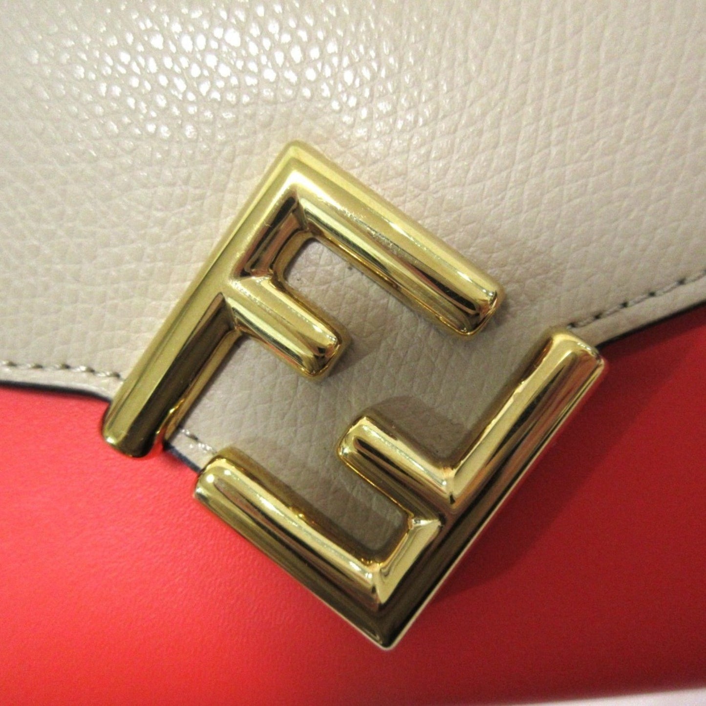 Fendi FF, Red, Leather, wallet