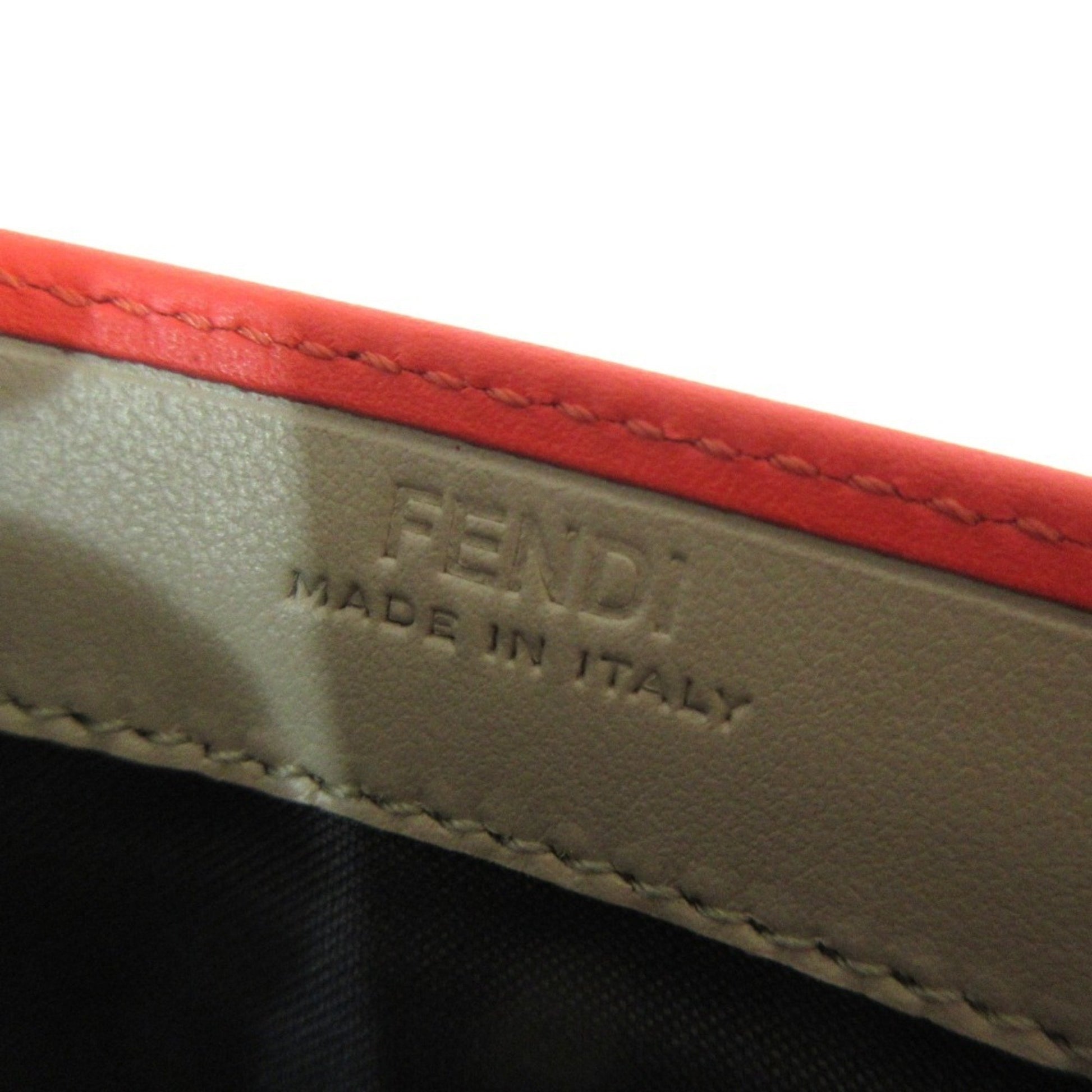 Fendi FF, Red, Leather, wallet