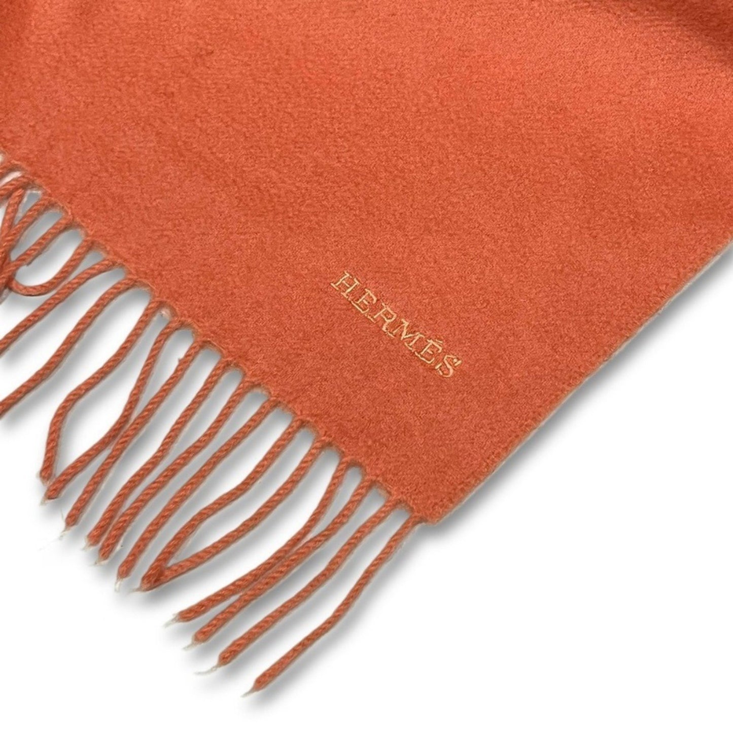 Hermès --, Orange, Cashmere, shawl