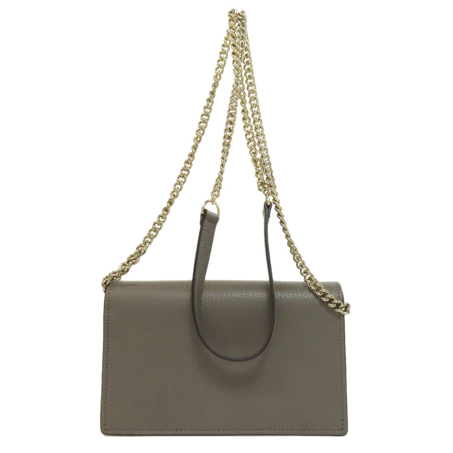 Gucci Wallet on Chain, Grey, Leather, clutch