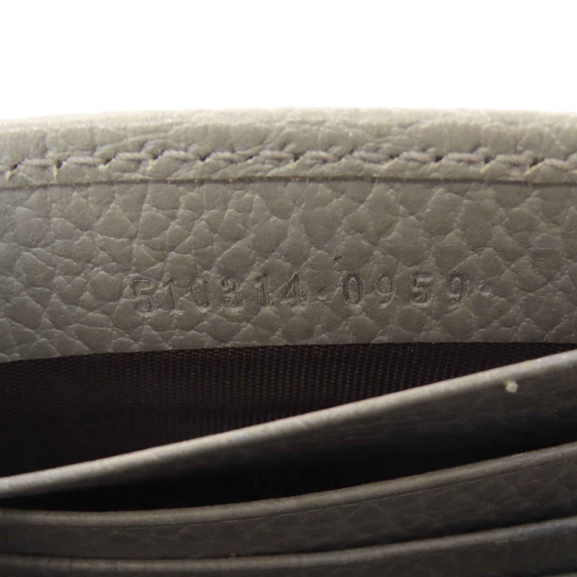 Gucci Wallet on Chain, Grey, Leather, clutch