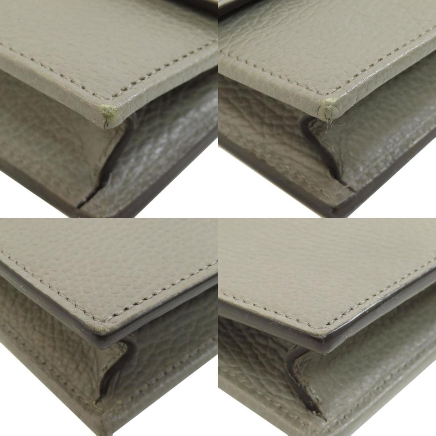 Gucci Wallet on Chain, Grey, Leather, clutch