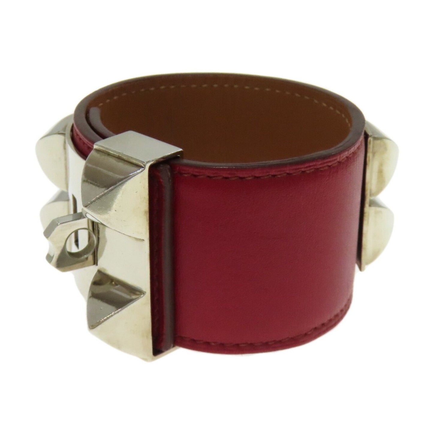 Hermès Collier de chien, Red, Leather, bracelet