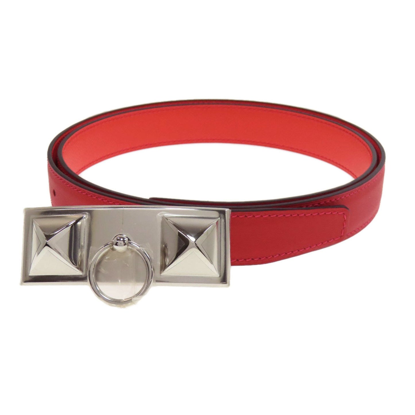 Hermès Collier de chien, Red, Leather, belt