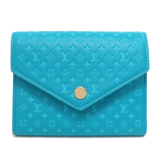 Louis Vuitton Victorine, Blue, Leather, wallet