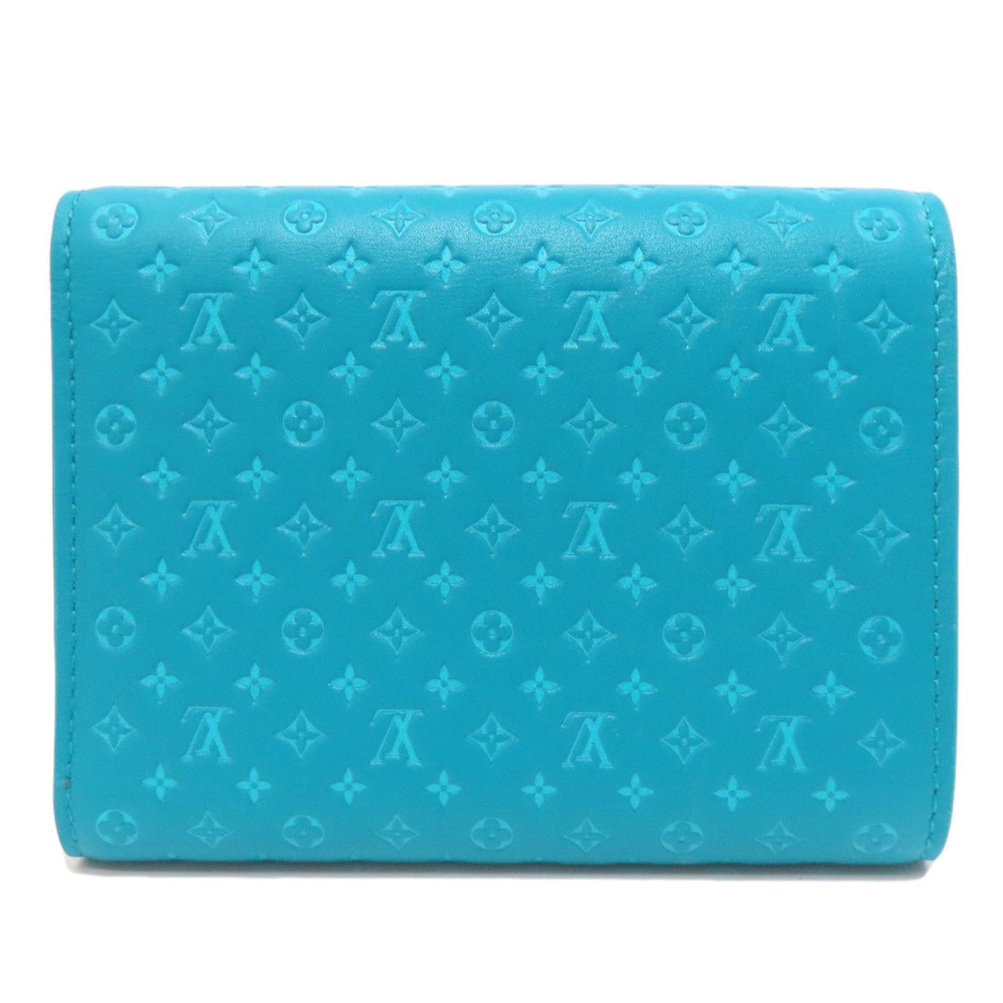 Louis Vuitton Victorine, Blue, Leather, wallet