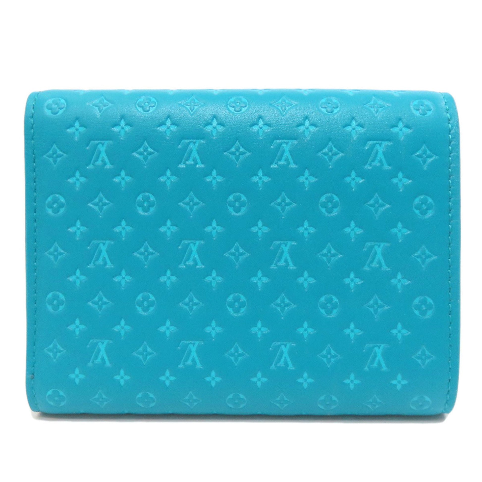 Louis Vuitton Victorine, Blue, Leather, wallet