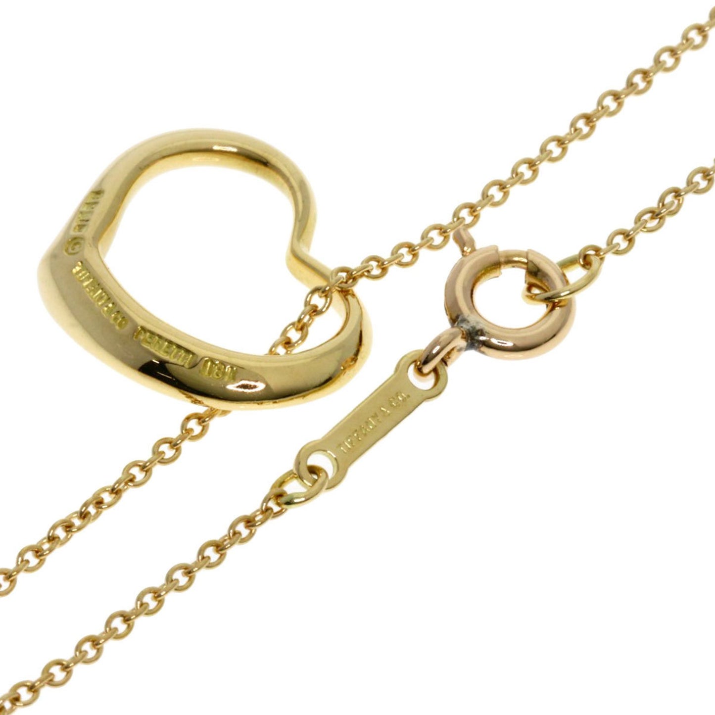 Tiffany & Co Open Heart, Gold, Yellow Gold, necklace