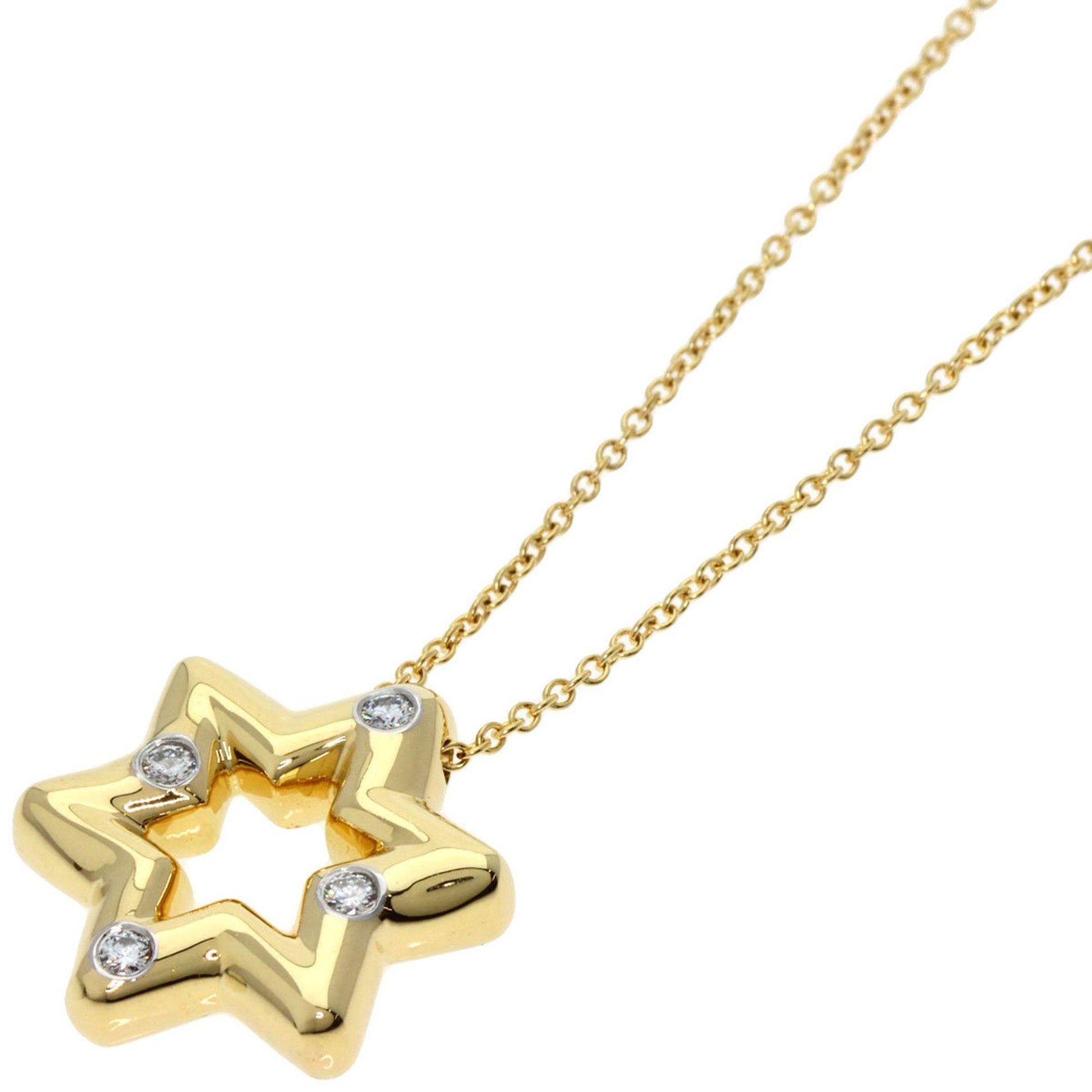 Tiffany & Co Star, Gold, Yellow Gold, necklace