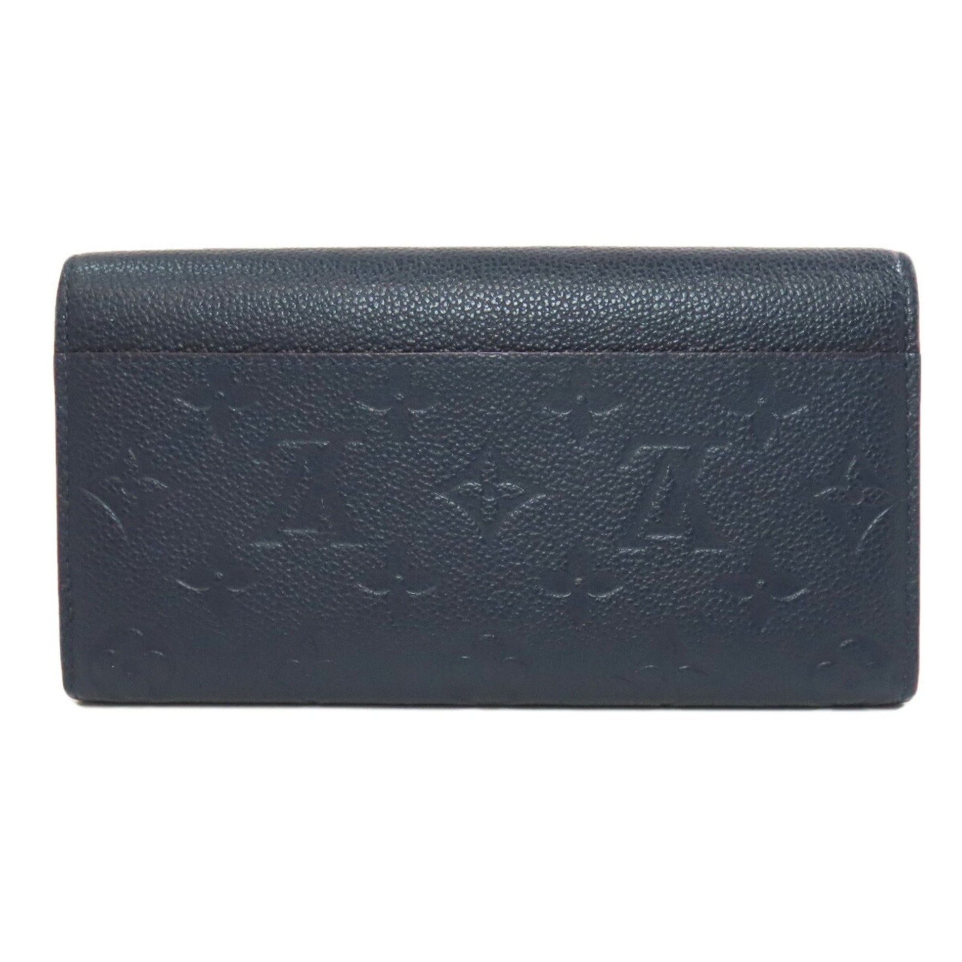 Louis Vuitton Portefeuille Sarah, Navy, Leather, wallet