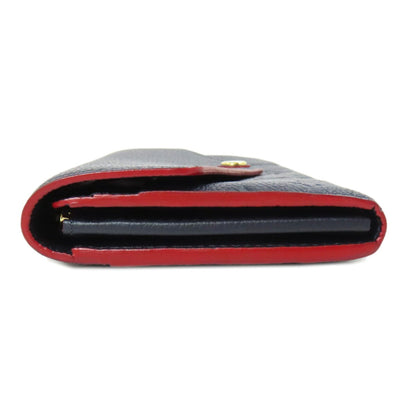 Louis Vuitton Portefeuille Sarah, Navy, Leather, wallet