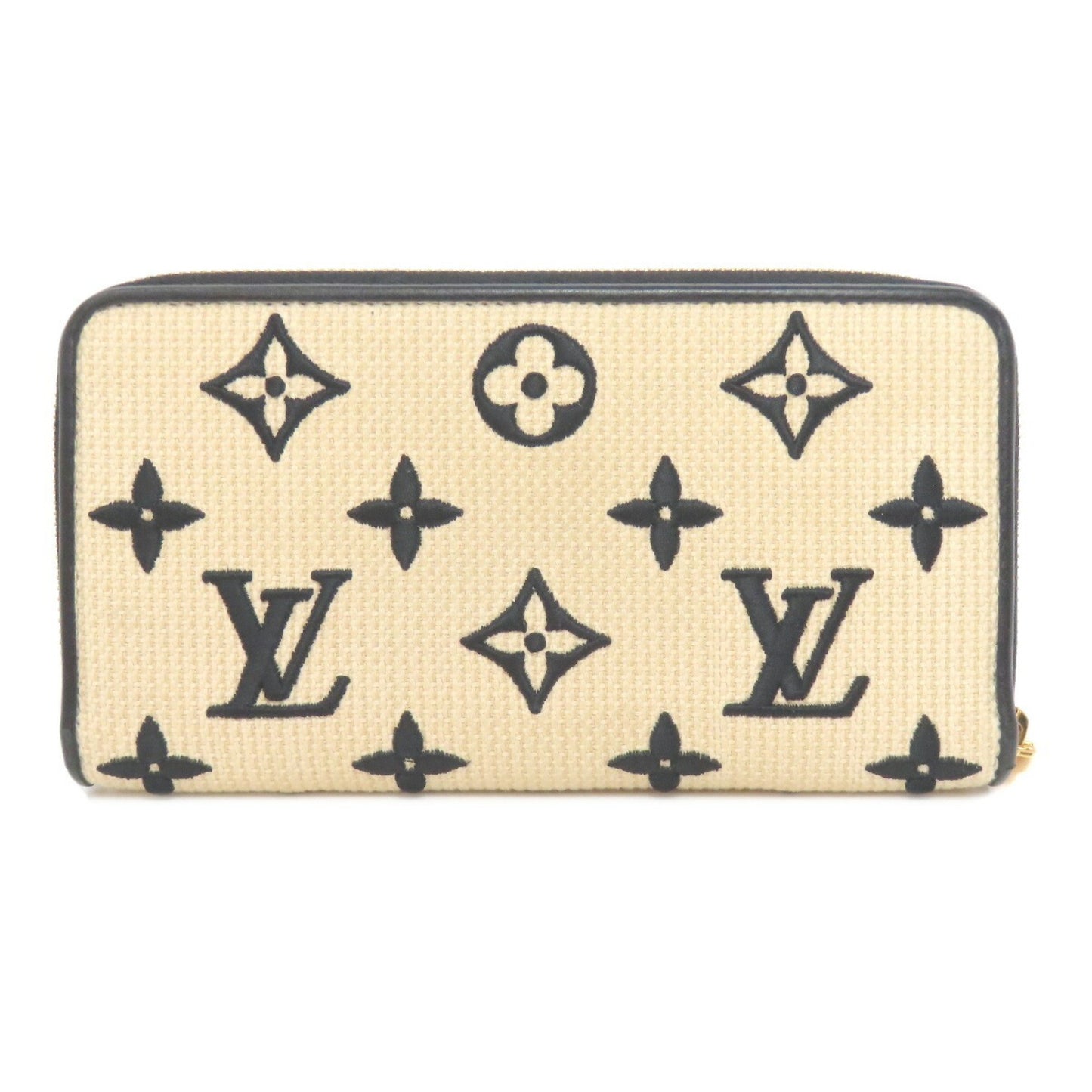 Louis Vuitton Zippy wallet, Beige, Cotton, wallet