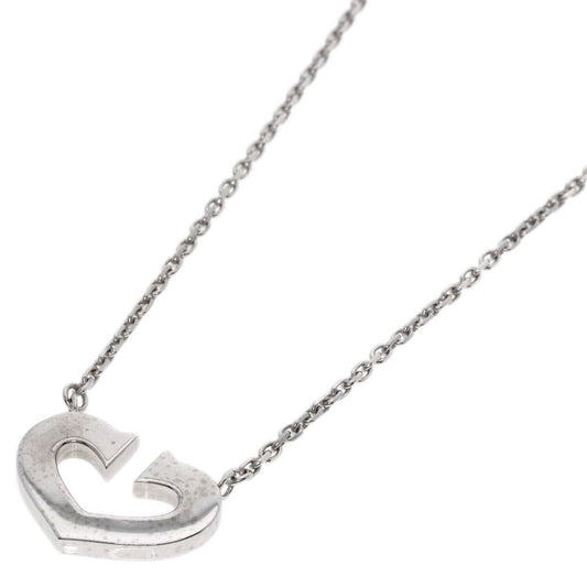 Cartier C heart, Silver, White Gold, necklace