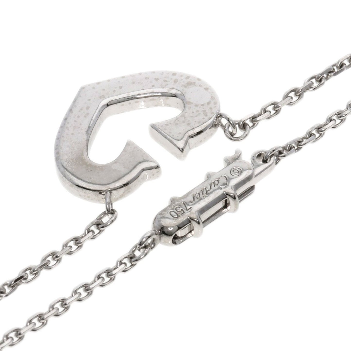 Cartier C heart, Silver, White Gold, necklace