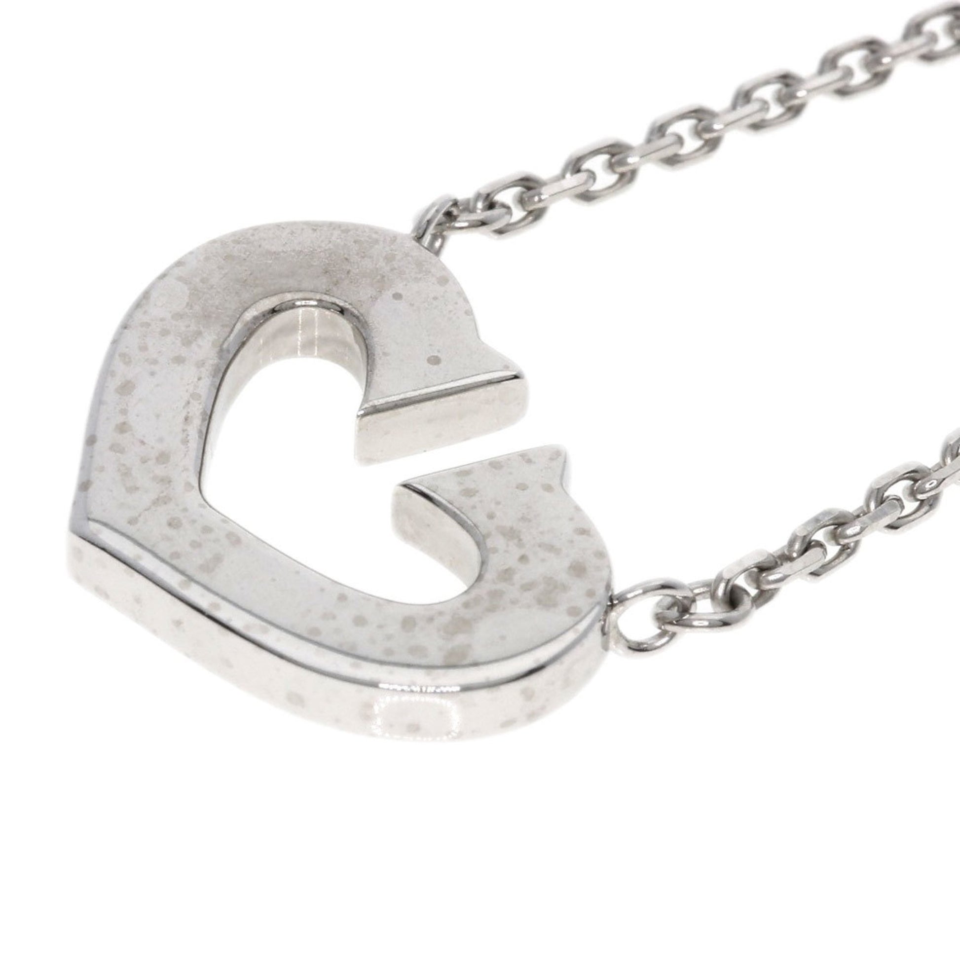 Cartier C heart, Silver, White Gold, necklace