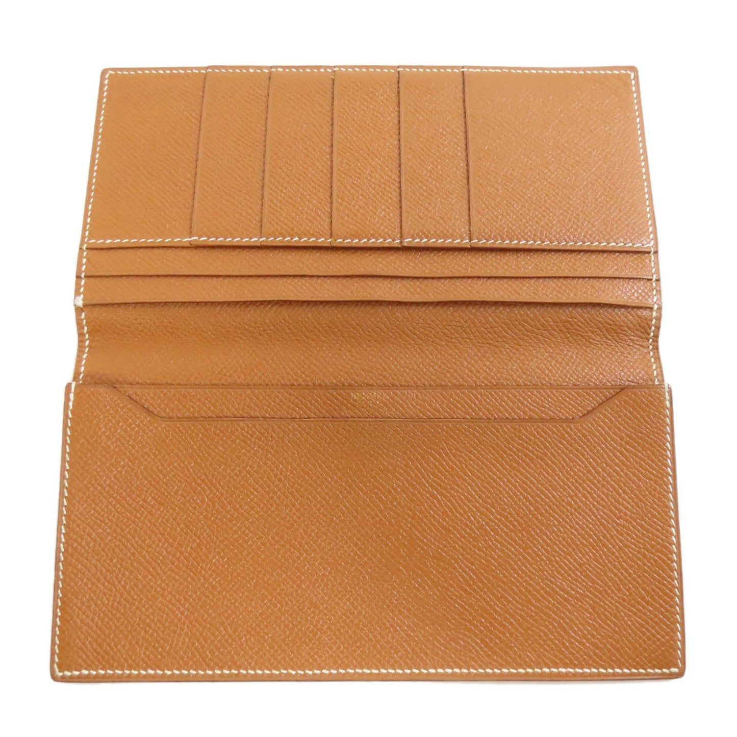 Hermès Fleming, Gold, Leather, wallet