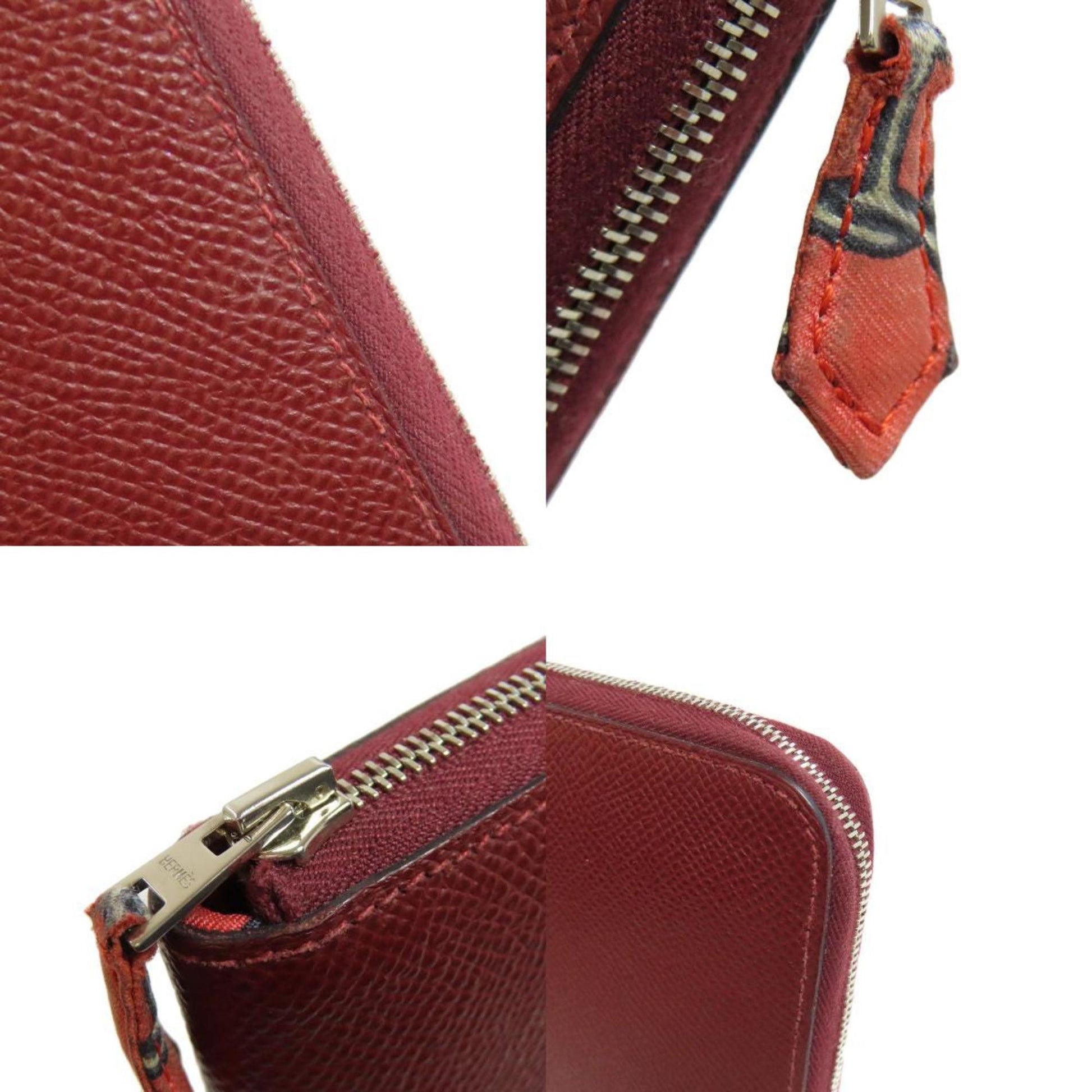 Hermès Azap, Burgundy, Leather, wallet