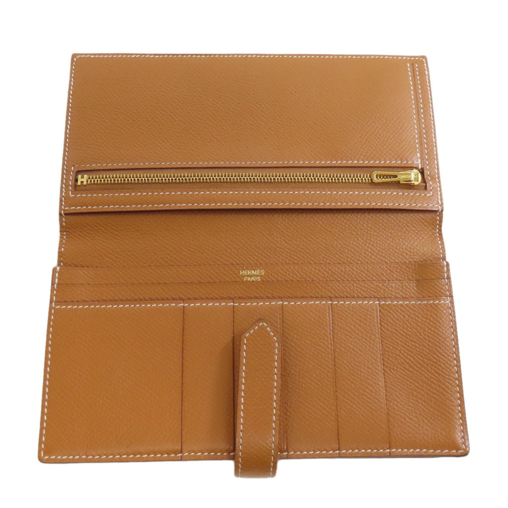 Hermès Béarn, Brown, Leather, wallet