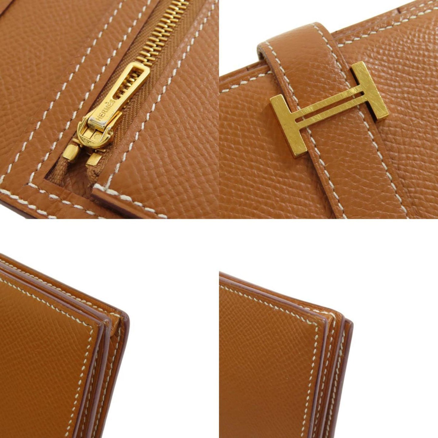 Hermès Béarn, Brown, Leather, wallet