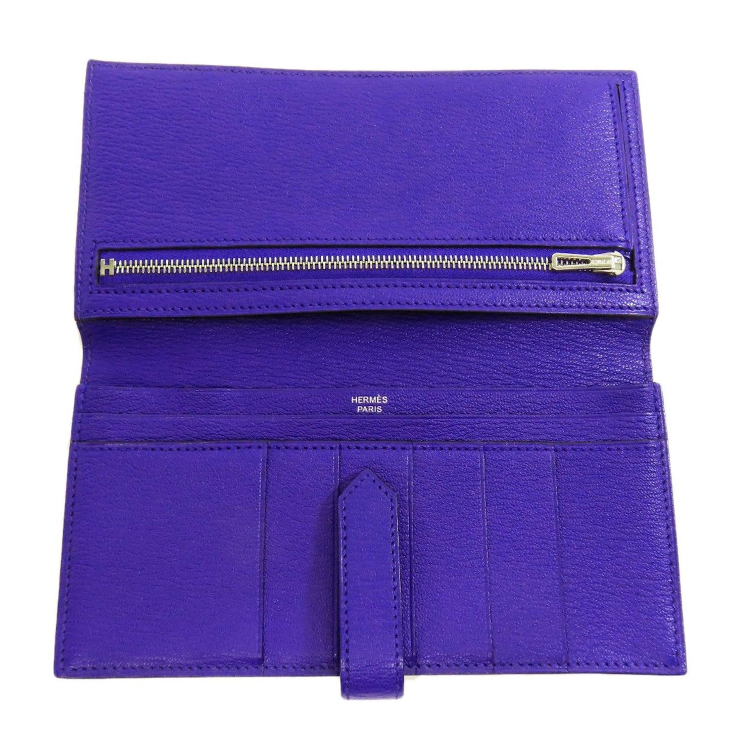 Hermès Béarn, Navy, Leather, wallet