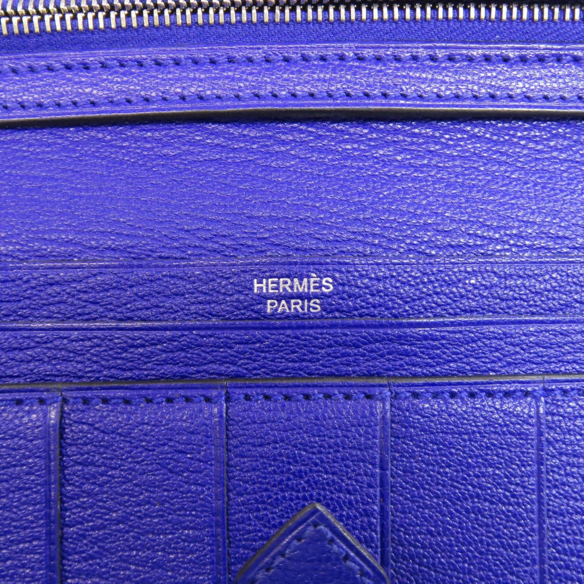 Hermès Béarn, Navy, Leather, wallet