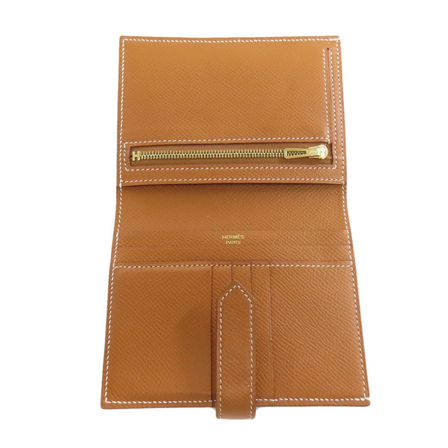 Hermès Béarn, Camel, Leather, wallet