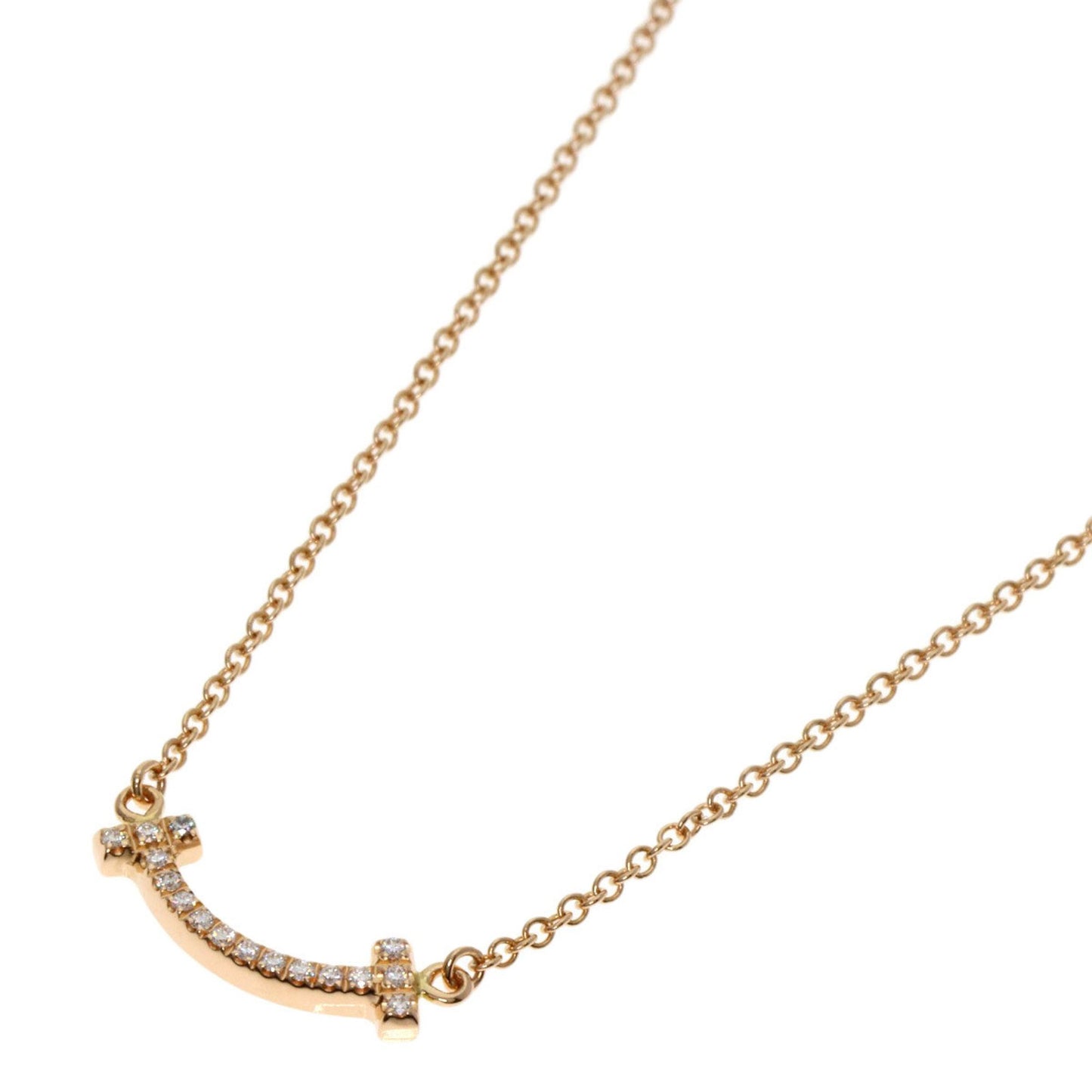 Tiffany & Co T Smile, Gold, Rose Gold, necklace