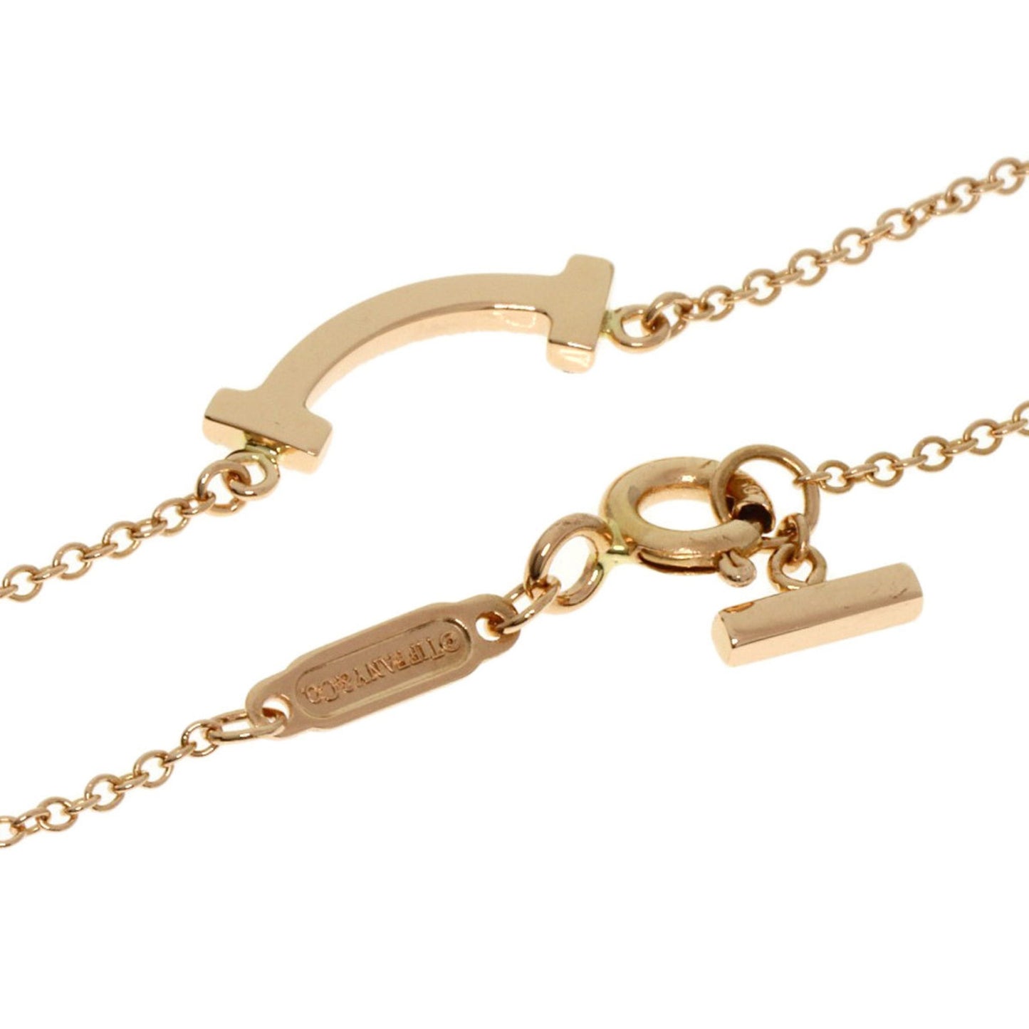 Tiffany & Co T Smile, Gold, Rose Gold, necklace