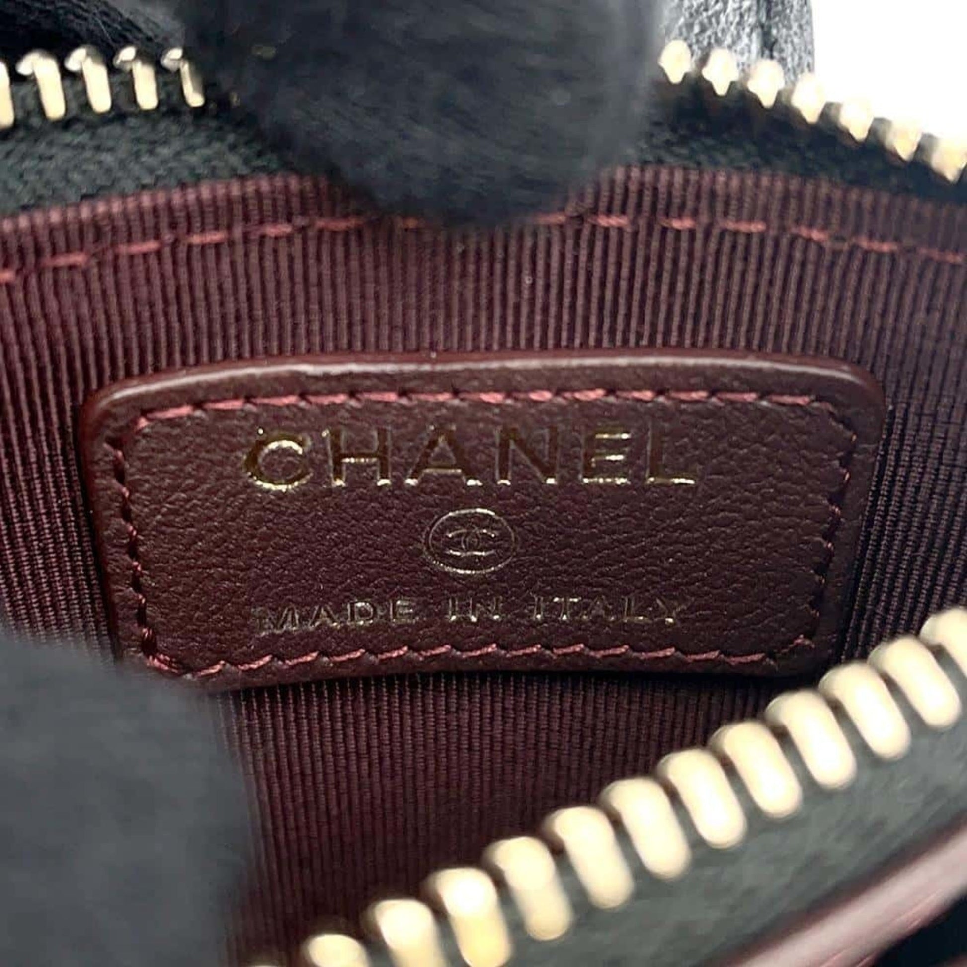 Chanel Matelassé, Black, Leather, wallet