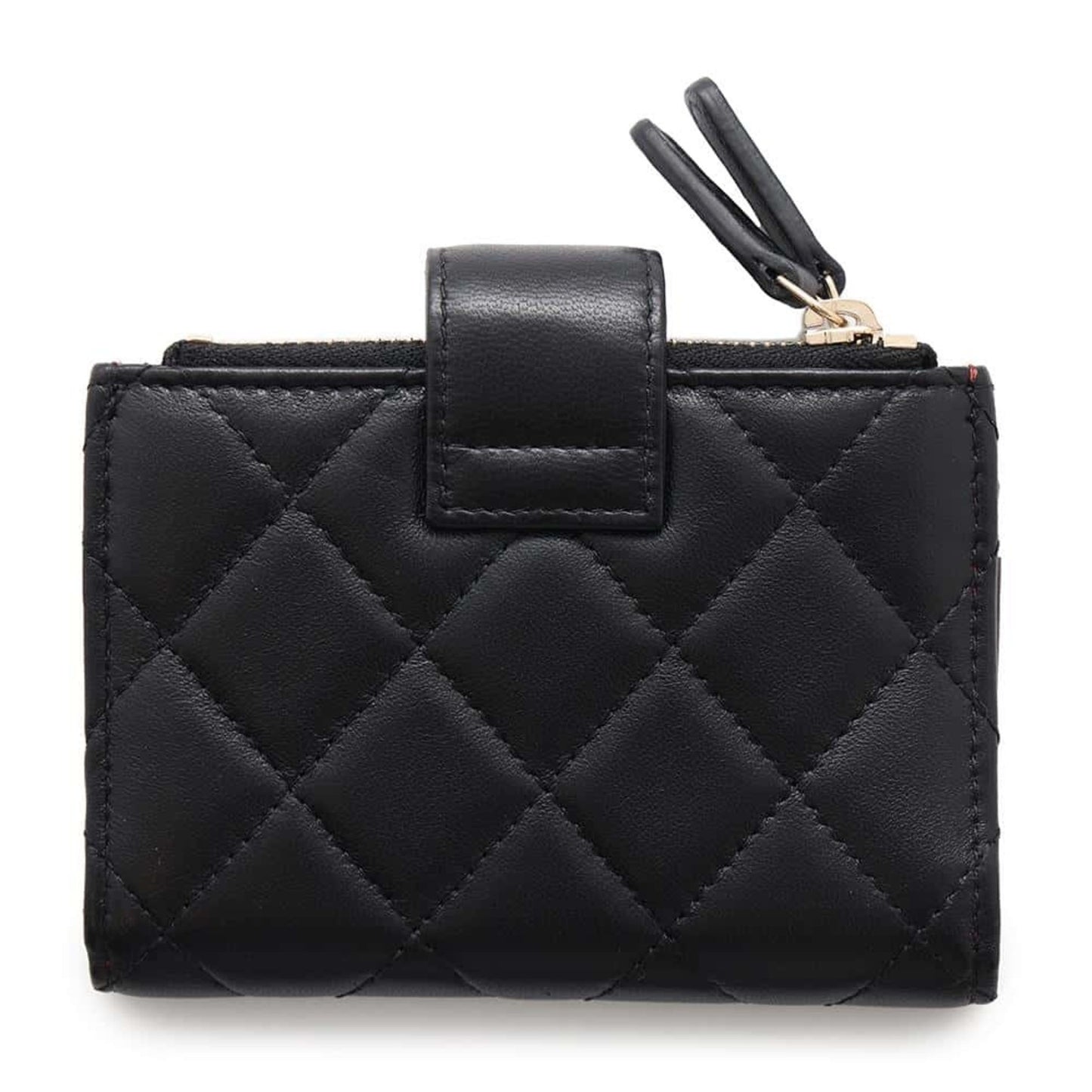 Chanel Matelassé, Black, Leather, wallet