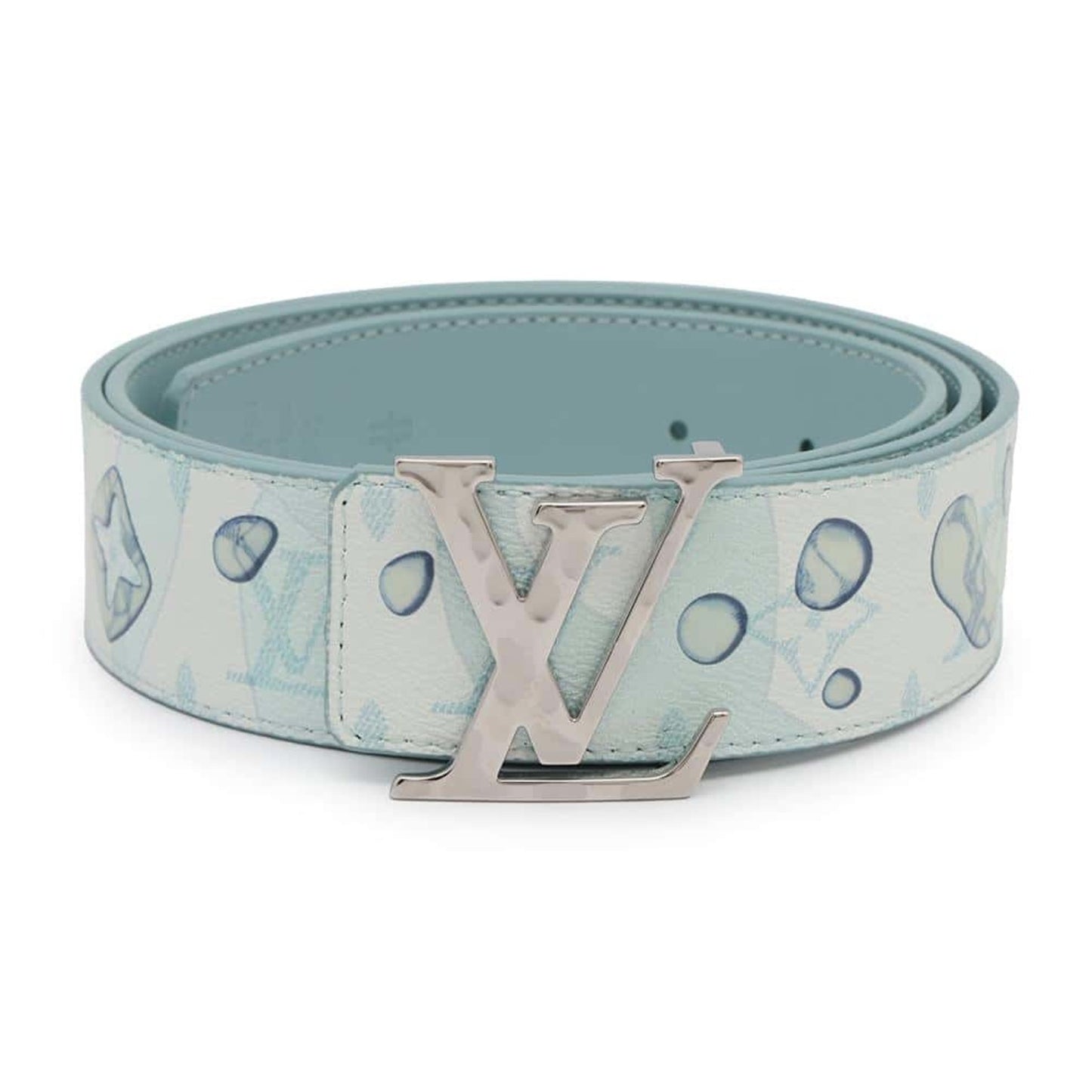 Louis Vuitton LV Initiales, Blue, Leather, belt