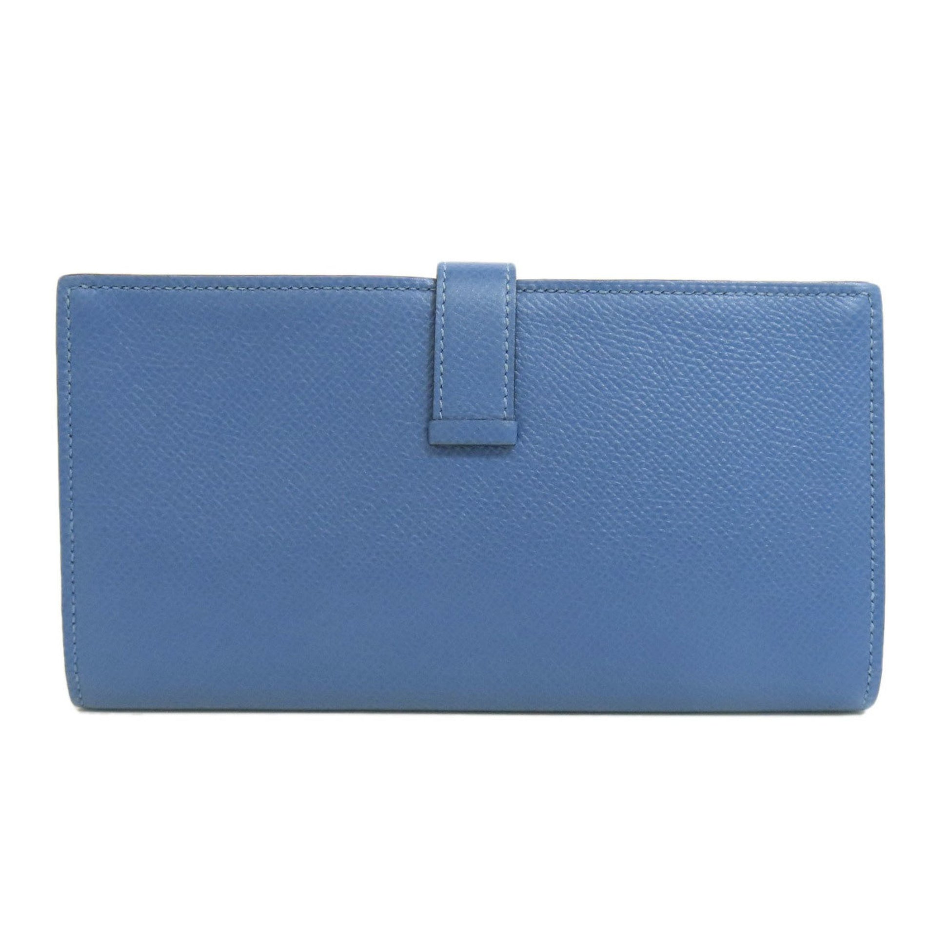 Hermès Béarn, Blue, Leather, wallet